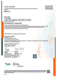 Certifikát IFS 2024